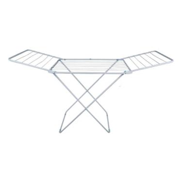 Imagem de Varal de chão com abas retráteis 1,74mt Branco Temos uma ampla variedade de varais de alumínio e aço em vários tamanhos. (Varal Abas Aluminio: 1,44cm)