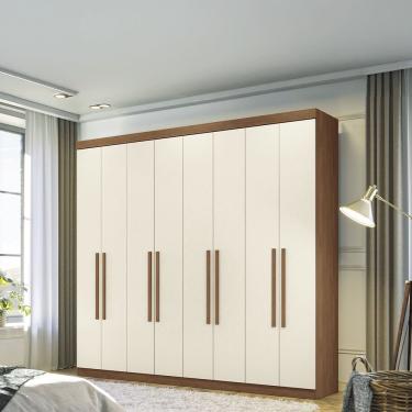 Imagem de Guarda-Roupa Casal Santos Andirá Master New com 8 Portas, 4 Gavetas e 10 Prateleiras – 238,8cm de largura