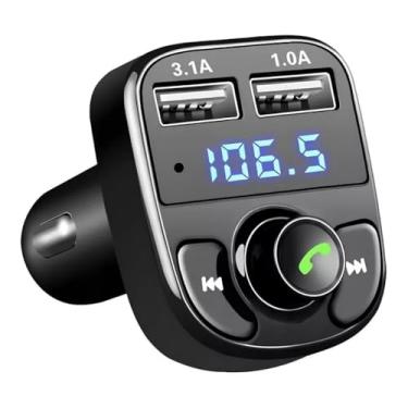 Imagem de Transmissor FM Bluetooth 5.0 para Carro, Carregador USB, Adaptador de Áudio Universal