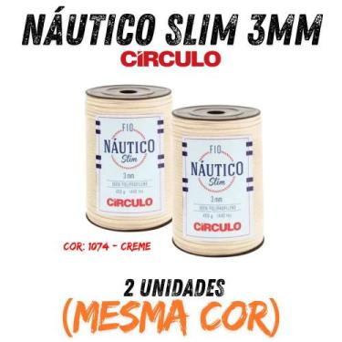 Imagem de Fio náutico slim 3mm circulo 400g kit com 02 un, 1074 - CREME