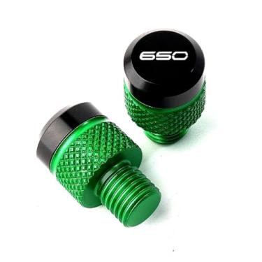 Imagem de jininshengxindianzi Compatible With Z900 Z650 Ninja650 Z900RS Z900SE Motorcycle Accessories Rear Mirror Hole Plugs Screw Bolts Cover Cap(Green 650 T)