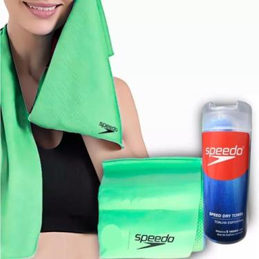 Imagem de Toalha Esportiva Speedo SPEED Dry Towel, Verde