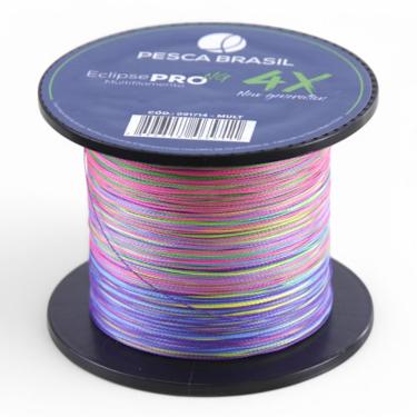 Imagem de Pesca Brasil, Linha de Pesca 500m 0,20mm Multifilamento Resistente Esportiva, Multi Eclipse Pro 4X NG