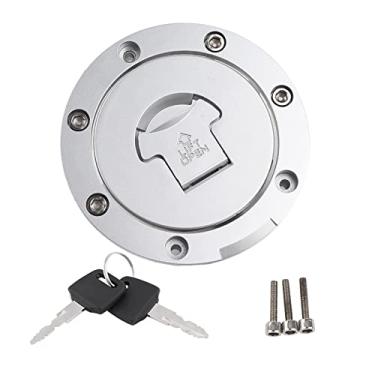 Imagem de Estink Tampa Tampa do Tanque de Gás Combustível Tapa de Travamento Substituição de Aço Inoxidável para CBR600RR CBR600F4 F4I 2001 2014 Com 2 Chaves 3 Parafusos