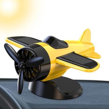 Imagem de Decorações de painel de carro, decoração de helicóptero giratório - acessórios internos de brinquedo movido a energia solar para console de caminhão, mesa, mesa, local de trabalho, casa