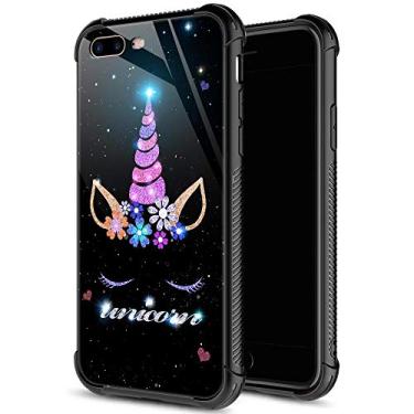 Imagem de Capa para iPhone SE 2020, capa de vidro temperado para iPhone 8, para meninas, lábios coloridos e sexy, capas para iPhone 7, à prova de choque, antiarranhões, para Apple iPhone 7/8/SE2 4,7 polegadas, quatro cores, iPhone 7/8/SE2, Galaxy Unicorn