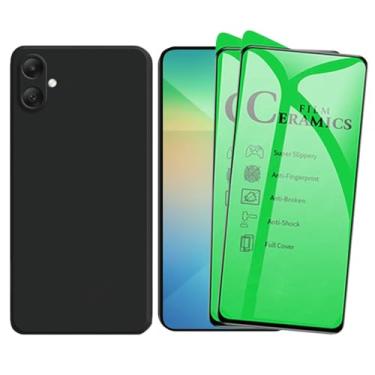 Imagem de Kit 2 Películas de Cerâmica 9H Anti-Impacto e Capa Preta para Samsung Galaxy A06, Proteção Total