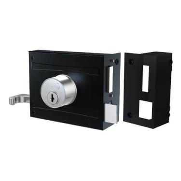 Imagem de Fechadura Sobrepor 701/100 para Portão Preto Fosco Stam