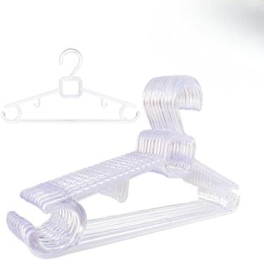 Imagem de Kit 50 Cabides acrilico transparente adulto resistente reforçado linha premium luxo (20 Unidades)