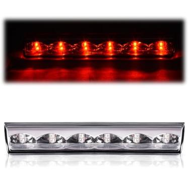 Imagem de CHEDA Terceira luz de freio 3D, compatível com lente vermelha, caixa transparente para lente cromada, lâmpada de carga traseira com barra de LED, AT-LED-36R