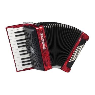 Imagem de Hohner Bravo II 48 Chromatic Piano Key acordeon (vermelho)