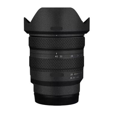 Imagem de Película protetora para lente de câmera, película protetora, decalque para Tamron 20-40 mm F2.8 adequado para Sony Mount 20-40 F 2.8 (couro preto)