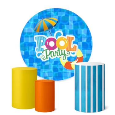 Imagem de Trio Capas Cilindro + Painel Redondo 1,50m Pool Party Piscina (K1PPY0007)