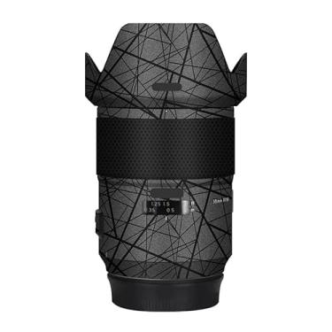 Imagem de Adesivo de câmera antiarranhões com tampa de lente para Tamron SP 35 mm F1.4 adequado para Canon EF Mount película protetora decalque 35 1.4 (cinza cruzado)