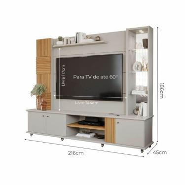 Imagem de Estante Home p TV de até 60" Permobili Riviera MDF