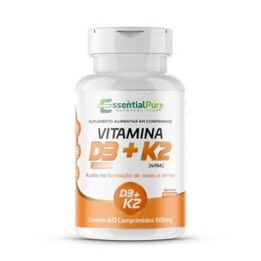Imagem de Vitamina D3 2000ui + K2 145mg 60 Comprimidos 500mg Natural
