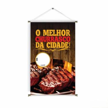 Imagem de Banner pronto Churrasco  BA 015 medida 45x70 cm arte pronta