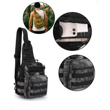 Imagem de Bolsa de Ombro Tática Transversal Militar Bag Oxford 7 Litros Esportiv