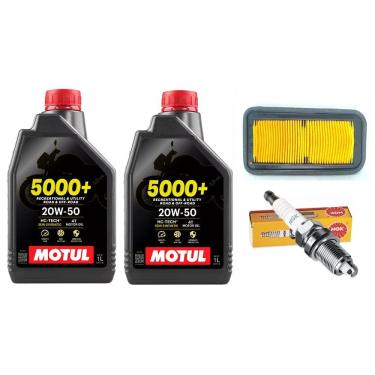 Imagem de VELA IGNICAO DR8EA + 2l MOTUL 5000+ 20w50 SEMI SINTETICO + FILTRO AR FILTRAN FAZER LANDER TENERE 250