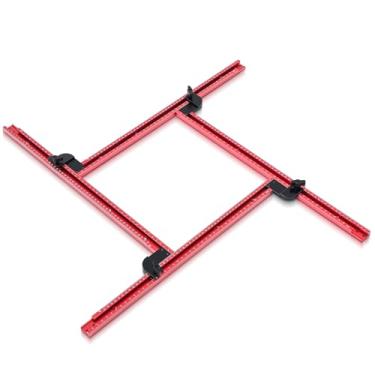 Imagem de Briwooody Gabaritos de roteador para tábua de corte, guia de fresa ajustável de até 50 cm x 59 cm, gabarito para carpintaria