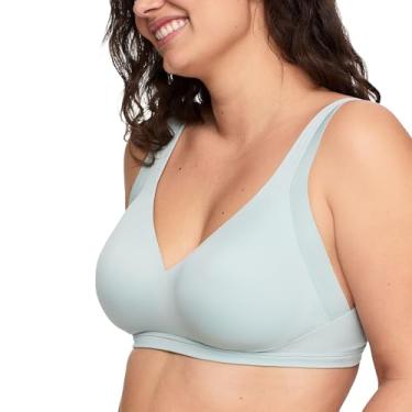 Imagem de Warner's Sutiã feminino sem efeitos colaterais nas axilas e costas confortável sem fio levemente forrado Ra2231a, Azul vitoriano, G