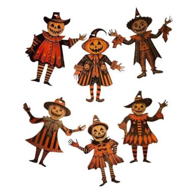 Imagem de Tachiuwa Decoração de Halloween Banner de Madeira Parede Bandeirinhas Doces Ou Travessuras Desenhos Animados Guirlanda Cartão para