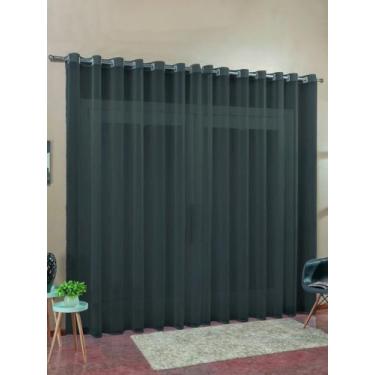 Imagem de Cortina de Voil Lisa Sem Forro Cores Diversas Para Sala Quarto Decorat