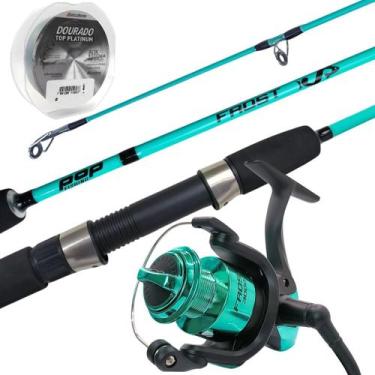 Imagem de Kit de Pesca Vara 1,50 mt + Molinete 2000 e Linha LT SPORTS - Jaú Pesc