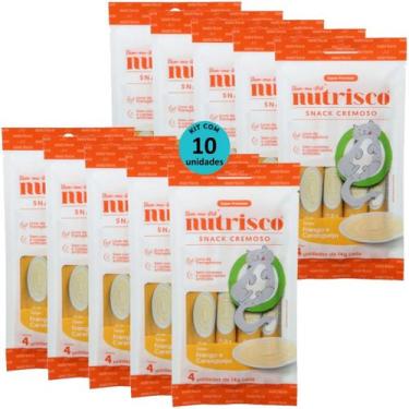 Imagem de Snack cremoso nutrisco gatos 14g frango e caranguejo com 4 un - kit co