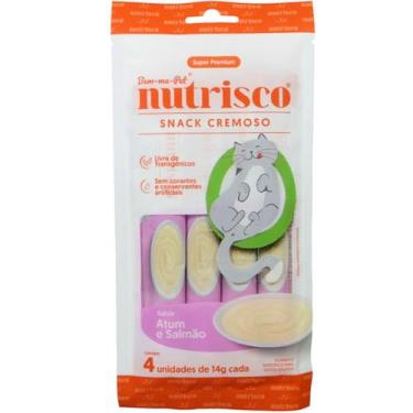Imagem de Snack cremoso nutrisco gatos adultos 14g atum e salmão com 4 un