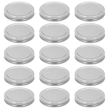 Imagem de 6 peças de tampas de pote de pedreiro, tampas de placa de boca larga de 86 mm/3,38" à prova de vazamento para potes de conserva material de folha de flandres premium excelente vedação (6)