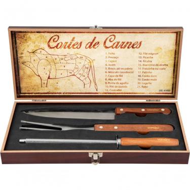 Imagem de Kit Churrasco (4pc)aço Inox Com Maleta Vonder