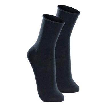 Imagem de Kit com 2 Pares de Meias sem Punho Casual Lupo 1275-011, Azul marinho,