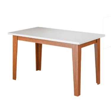 Imagem de Mesa para Sala de Jantar 1,60m Miami Madeirado/Off White Dobuê, Madeir