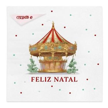 Imagem de Guardanapo papel Natal Carrossel c/20 folhas - 33x33 - Cromus