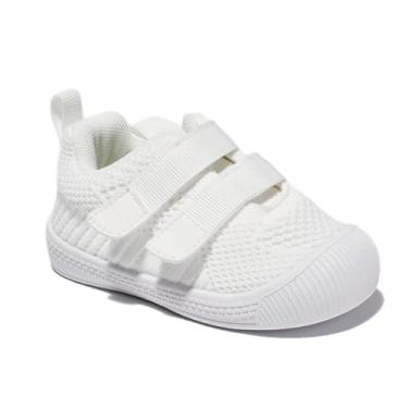 Imagem de Newsonet Sapatos de bebê meninos meninas primeiro andador sapatos de caminhada de malha descalço tênis leve antiderrapante infantil para 6 9 12 18 24 meses, C - Branco, 12-18 Months Toddler