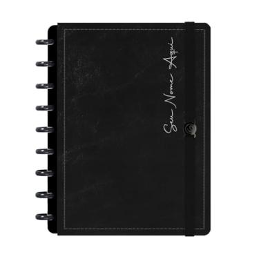 Imagem de Caderno de Disco Inteligente Personalizado Iscool M Solid Touch Couro Preto