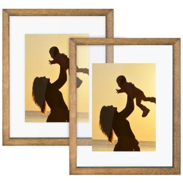 Imagem de Porta-retratos fotográfico DLQuarts Floating 20x25cm, pacote com 2 uni