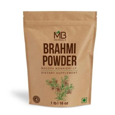Imagem de Brahmi Powder MB Herbals Pure 454g promove o crescimento do cabelo