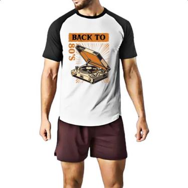 Imagem de Camiseta Raglan Back to anos 80 vitrola - Alearts, GG