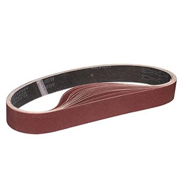 Imagem de POTUINOM Pacote com 14 correias de lixamento 2 x 42, 2 correias de lixa de óxido de alumínio 40/60/80/120/180/240/400