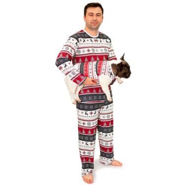 Imagem de Tal Pai Tal Pet Pijama Masculino Longo e Roupa Pet Natal Night - Alegr