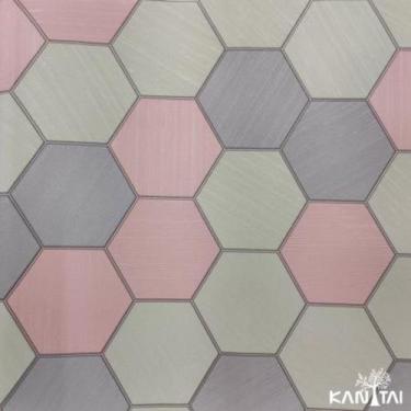 Imagem de Papel de parede vinilico metrópoles geométrico, estampa moderna e eleg