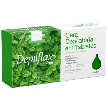 Imagem de Cera quente depilação depilflax hortela 1kg tabletes