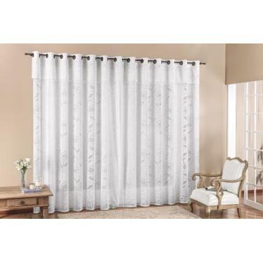 Imagem de Cortina Luna Renda Para Quarto Sala Escritório 2,00m X 2,50m - Rose Jo