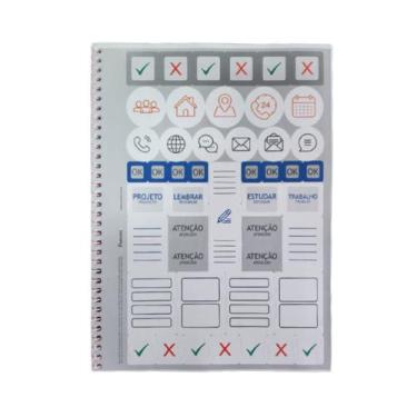 Imagem de Caderno Universitário 15 Matérias Bolso Interno E Adesivos - Foroni