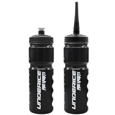 Imagem de Garrafa de água para bicicleta de 750 ml, pacote com 2 garrafas de água para ciclismo e corrida à prova de vazamentos com tampas de bocal curtas/longas para hóquei, lacrosse, boxe, futebol/fitness