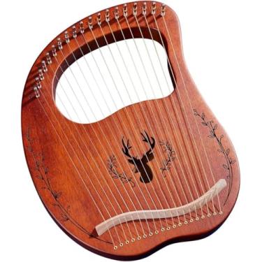 Imagem de Harpa 19-cordas De Madeira Lira Harpa Caixa De Ressonância Instrumento De Cordas Com Chave De Afinação Palhetas Instrumentos, 02
