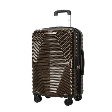 Imagem de Mala Travelux Samedan Grande 32 Kg Marrom - Expansível e Cadeado TSA