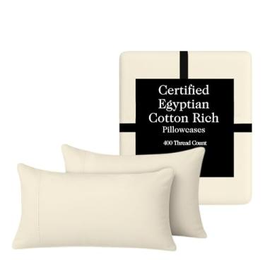 Imagem de TLC NY Conjunto de fronhas de cetim de algodão egípcio - luxuosas 400 fios, fronhas de cetim respiráveis e amigáveis à pele - mais macias após cada lavagem - Certificado Oeko-TEX - fronhas de cetim
